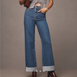 Pilcro Austyn High Rise Cuffed Wideleg Jeans